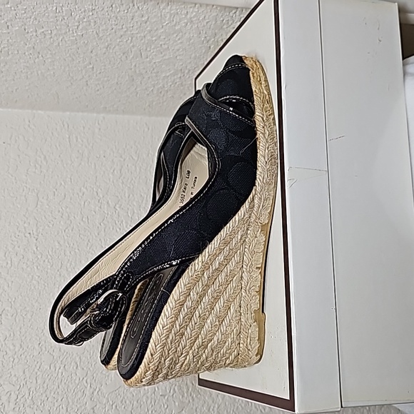 COACH Kara Black Wedges - Picture 1 of 11